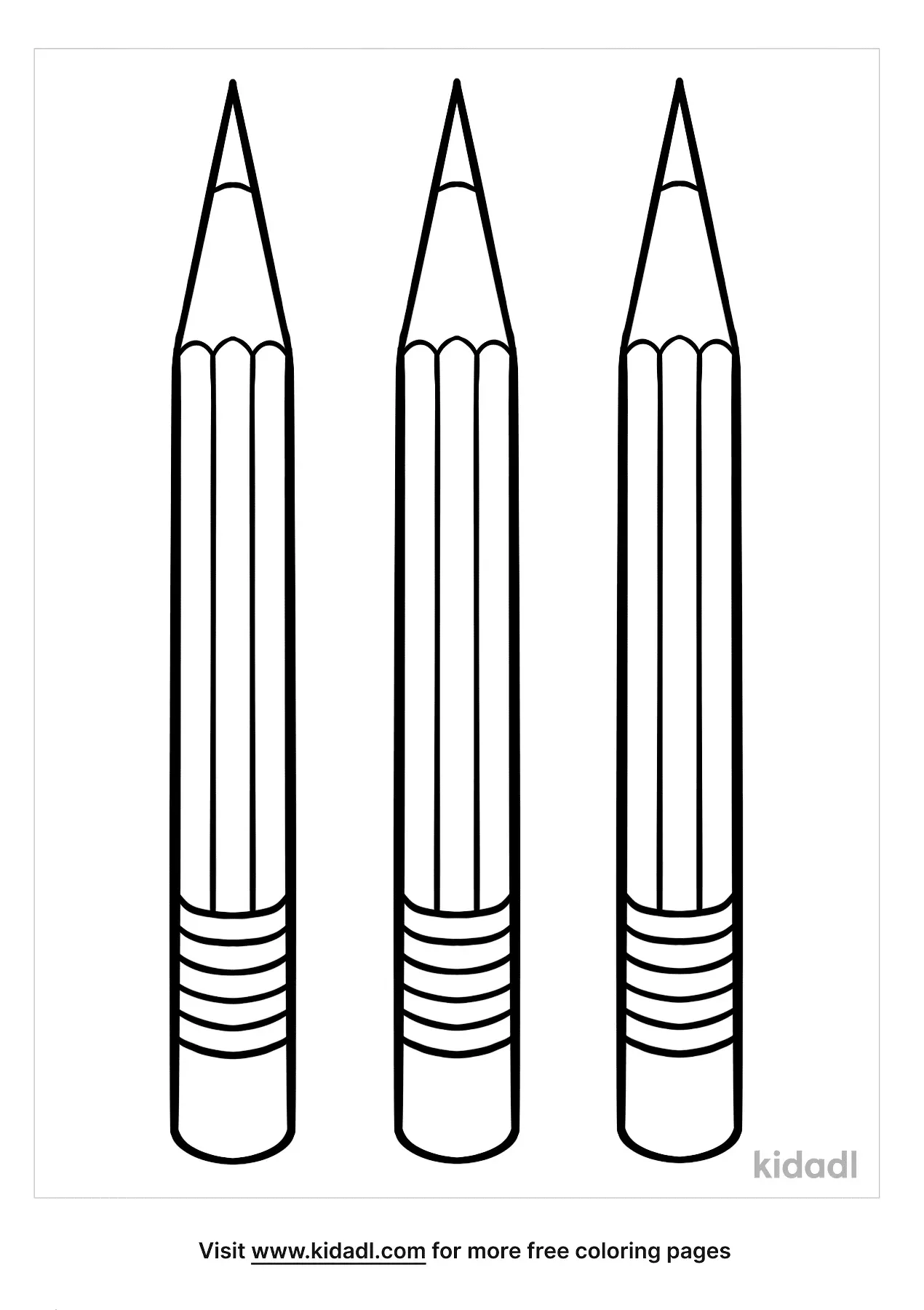 Free Pencil Coloring Page Coloring Page Printables Kidadl