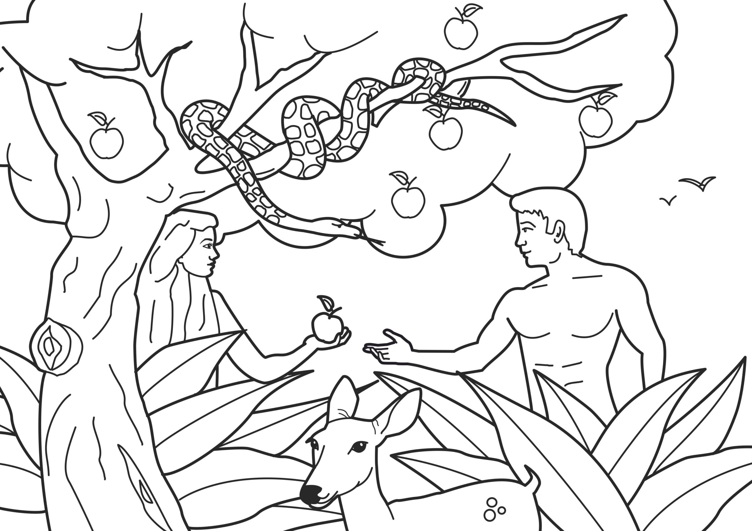 Free Printable Adam And Eve Coloring Pages For Kids Best Coloring Pages For Kids