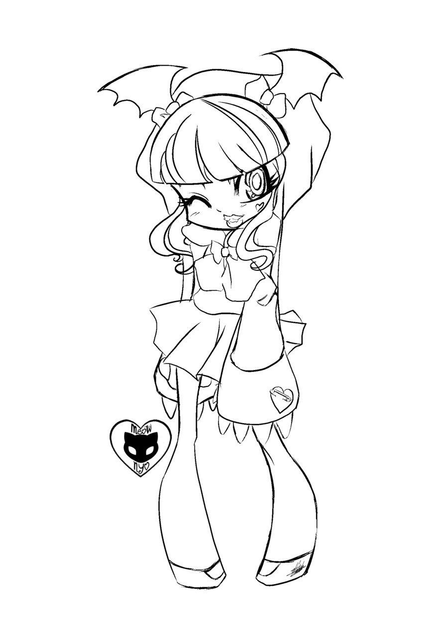 Anime Cute Coloring Pages