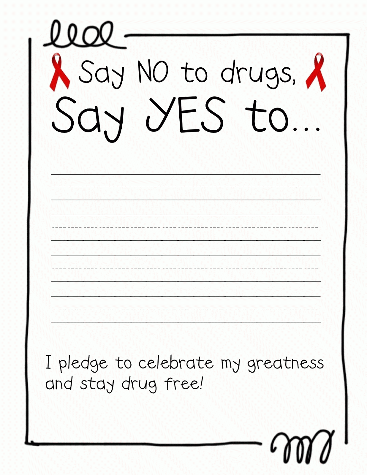 Free Printable Coloring Pages For Red Ribbon Week Coloring Home