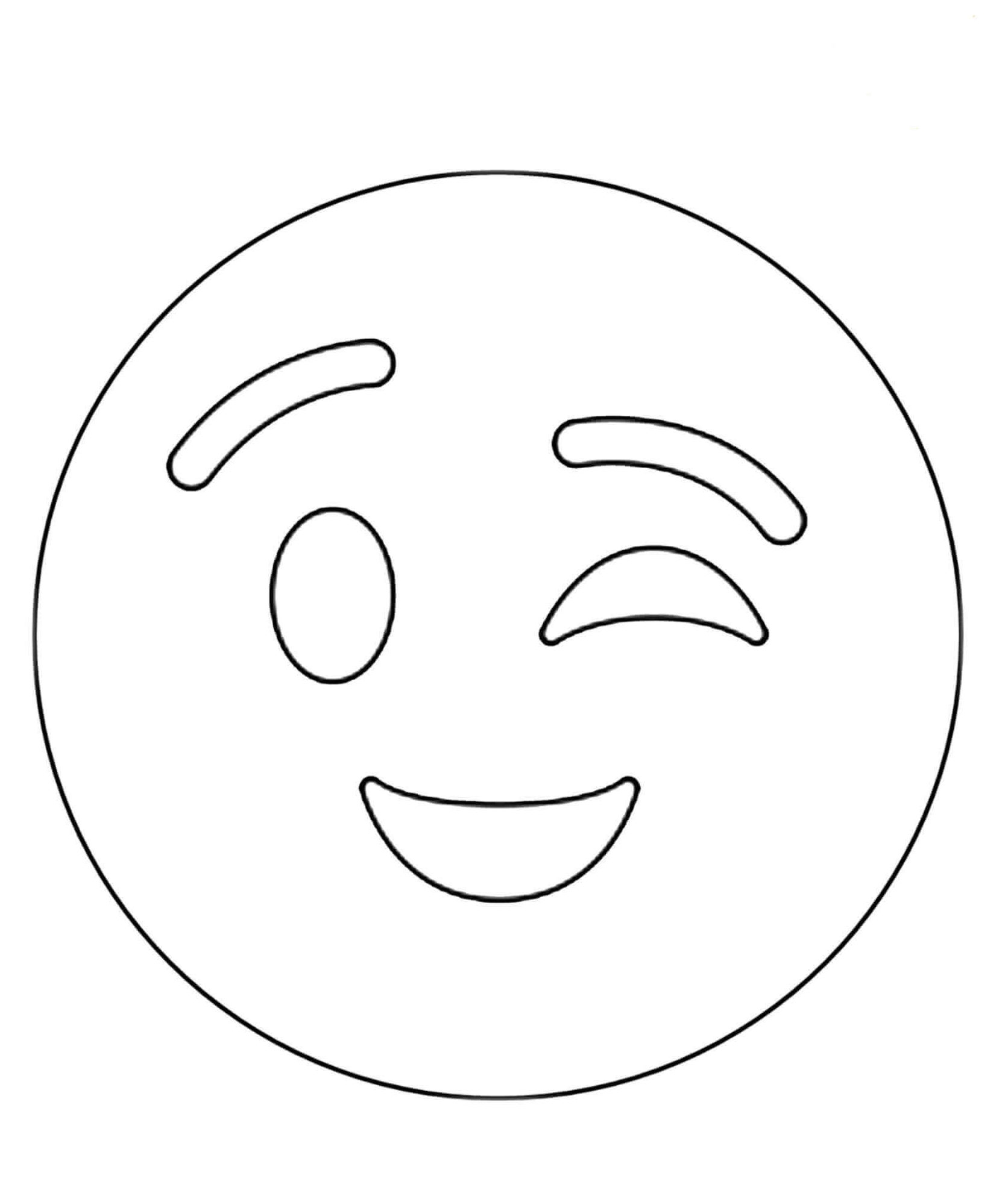 Cute Emoji Coloring Pages