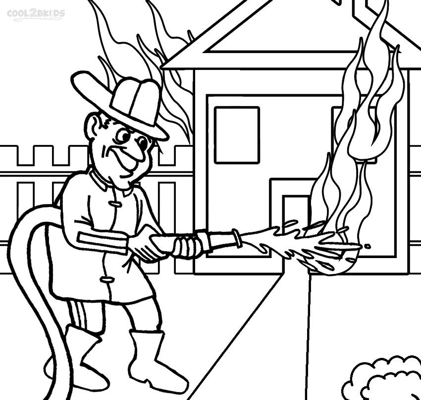 Free Printable Fireman Coloring Pages