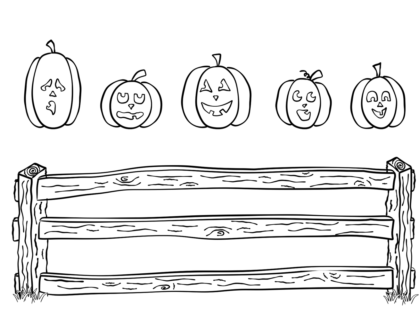 Free Printable Five Little Pumpkins Sitting On A Gate Printable