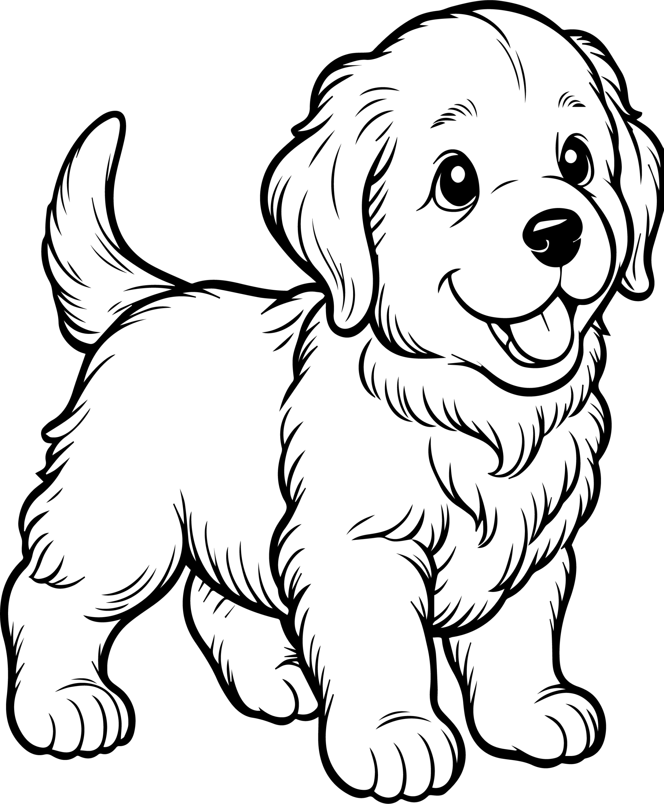 Free Printable Golden Retriever Puppy Coloring Page Free Printable Dog Coloring Sheet For Kids