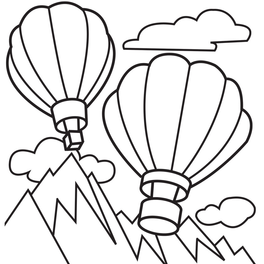 Free Printable Hot Air Balloon Coloring Pages For Kids