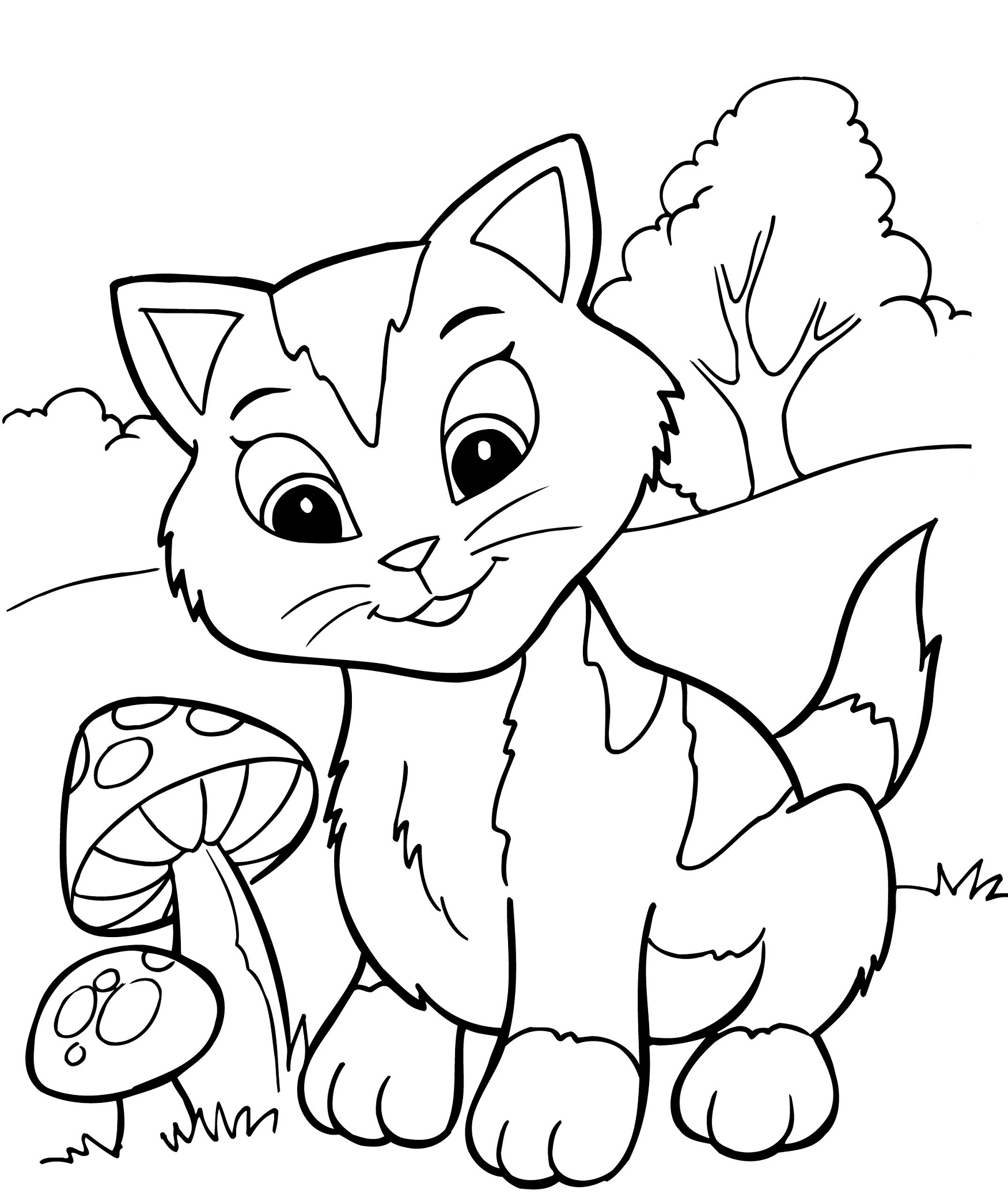 Free Printable Kitten Coloring Pages For Kids Best Coloring Pages For Kids