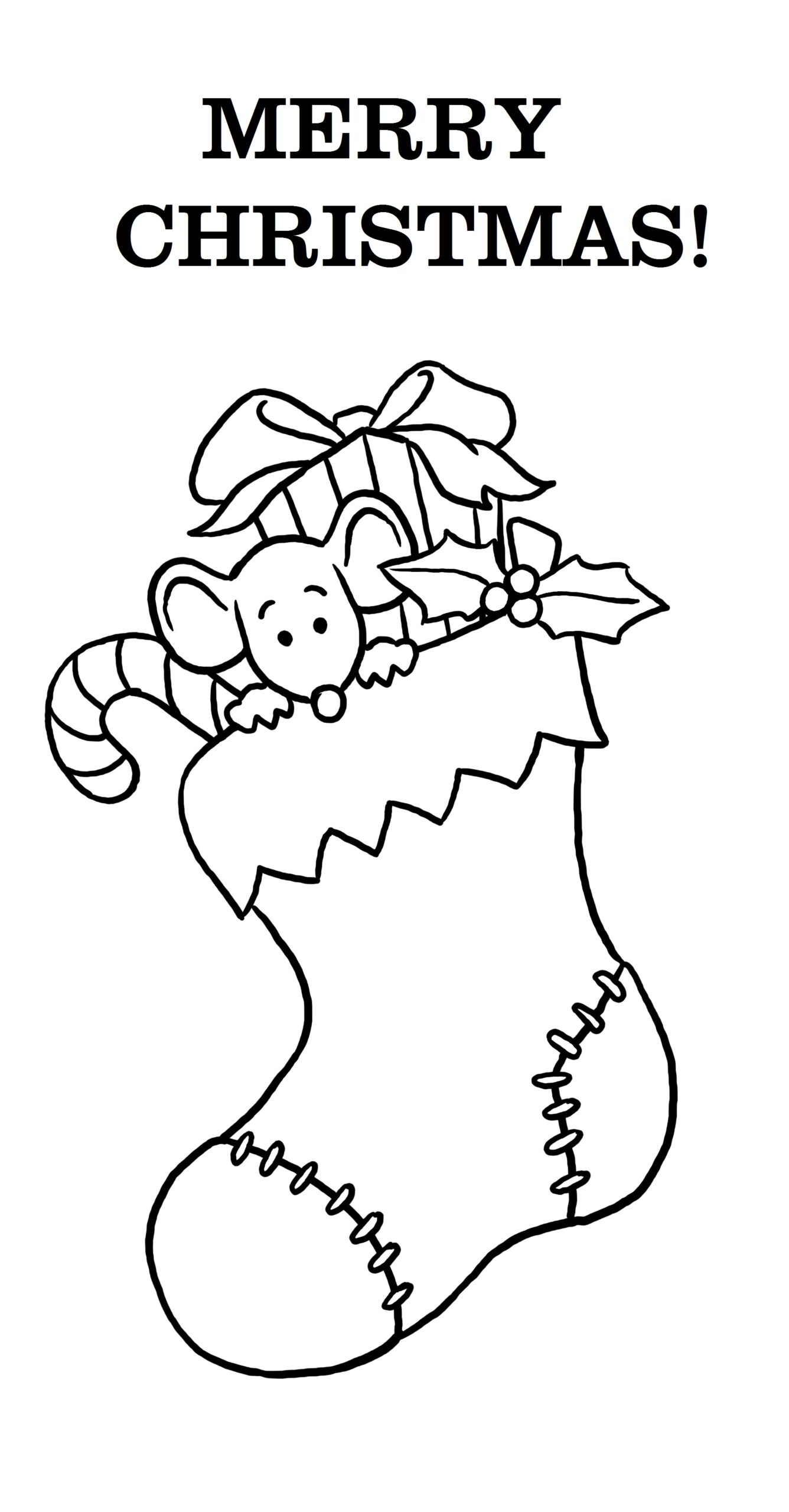 Merry Christmas Coloring Page