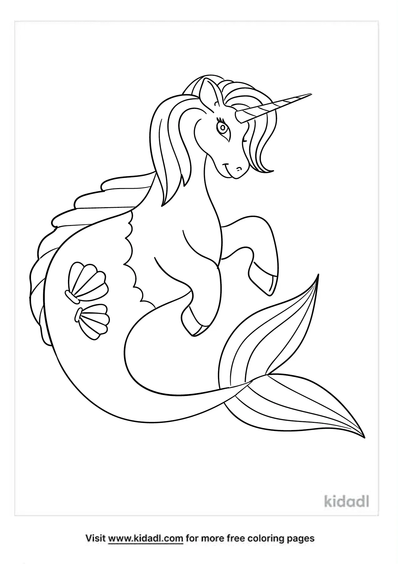 Free Unicorn Mermaid Coloring Page Coloring Page Printables Kidadl