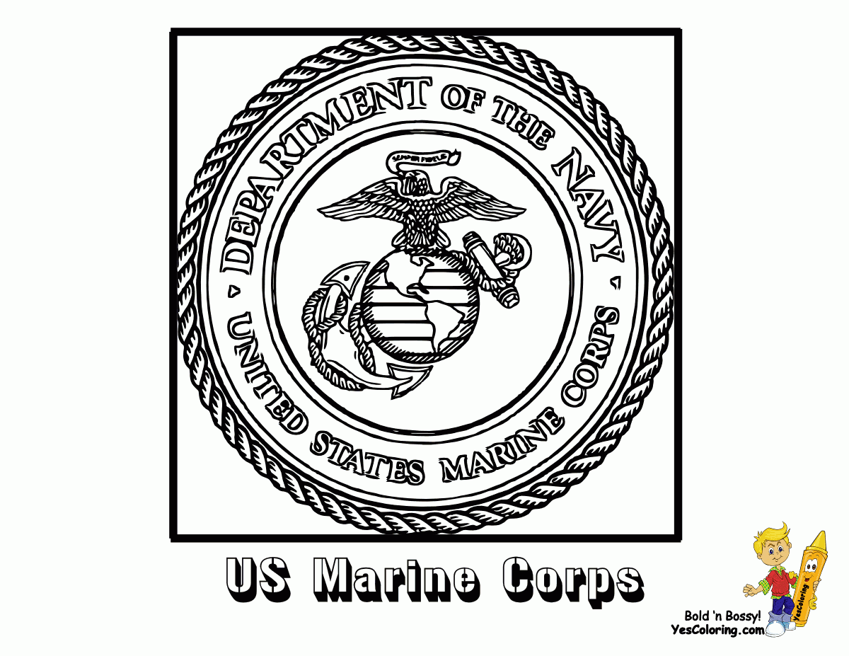 Free Usmc Coloring Pages