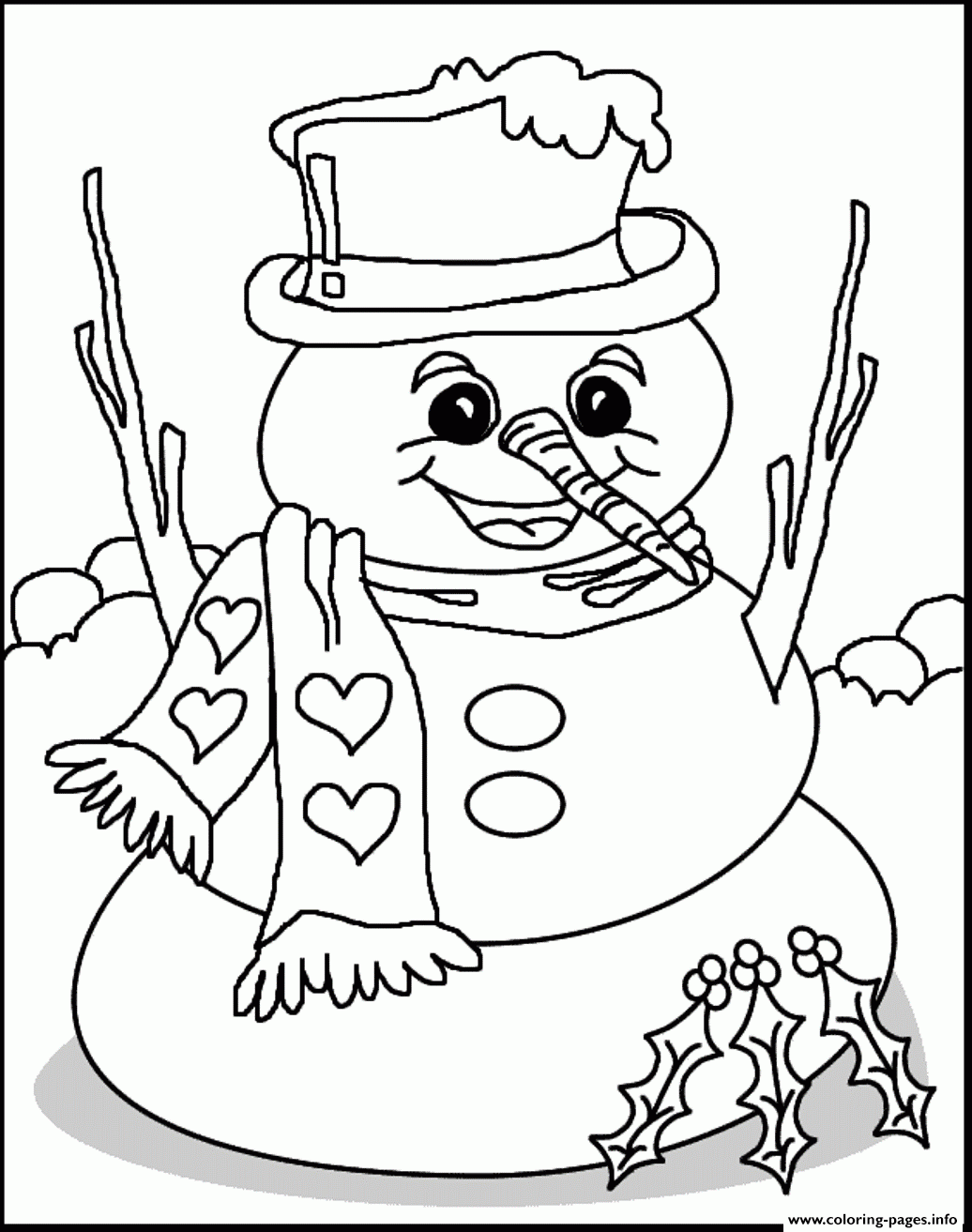 Free Winter S Snowman Print Able0c15 Coloring Pages Printable