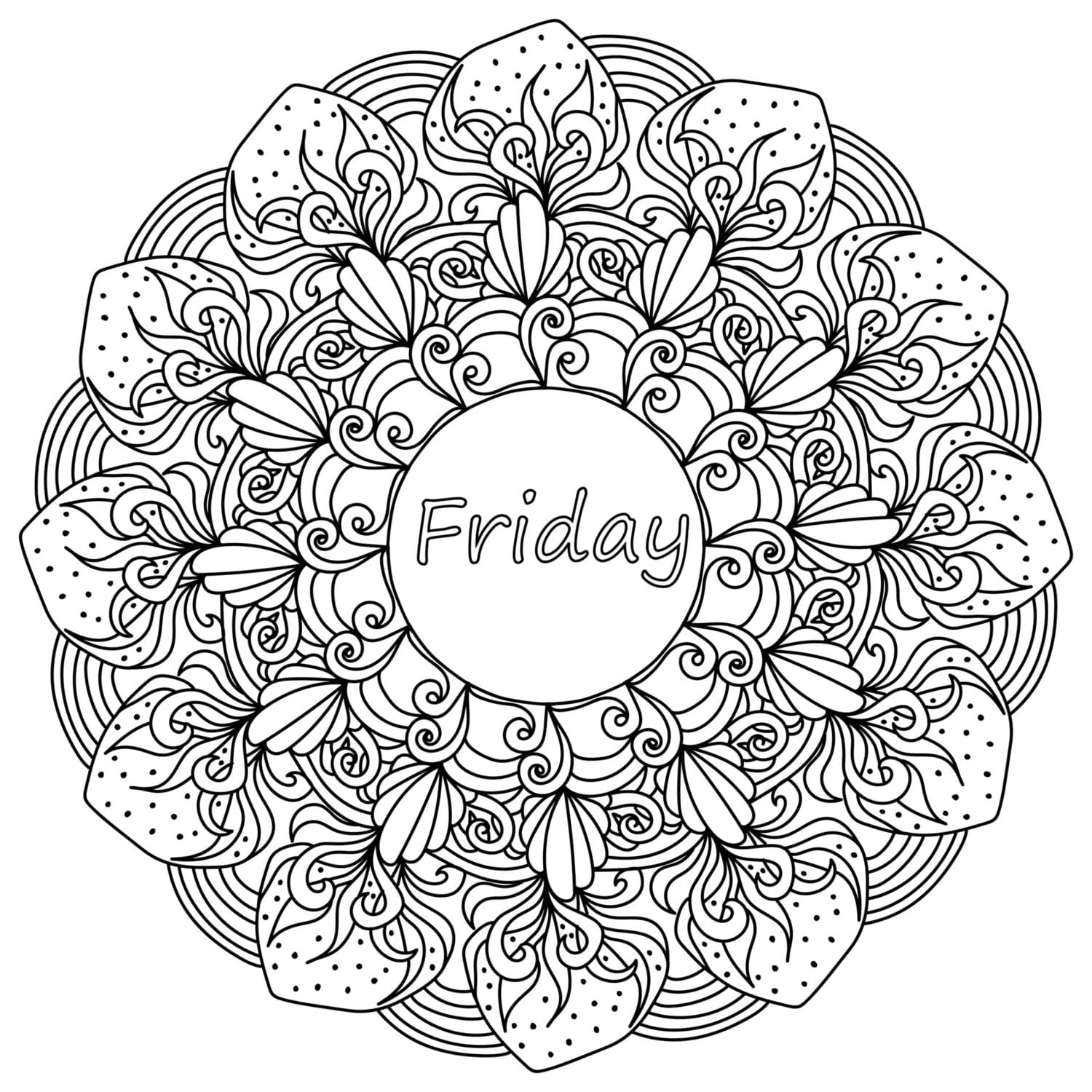 Friday Coloring Pages