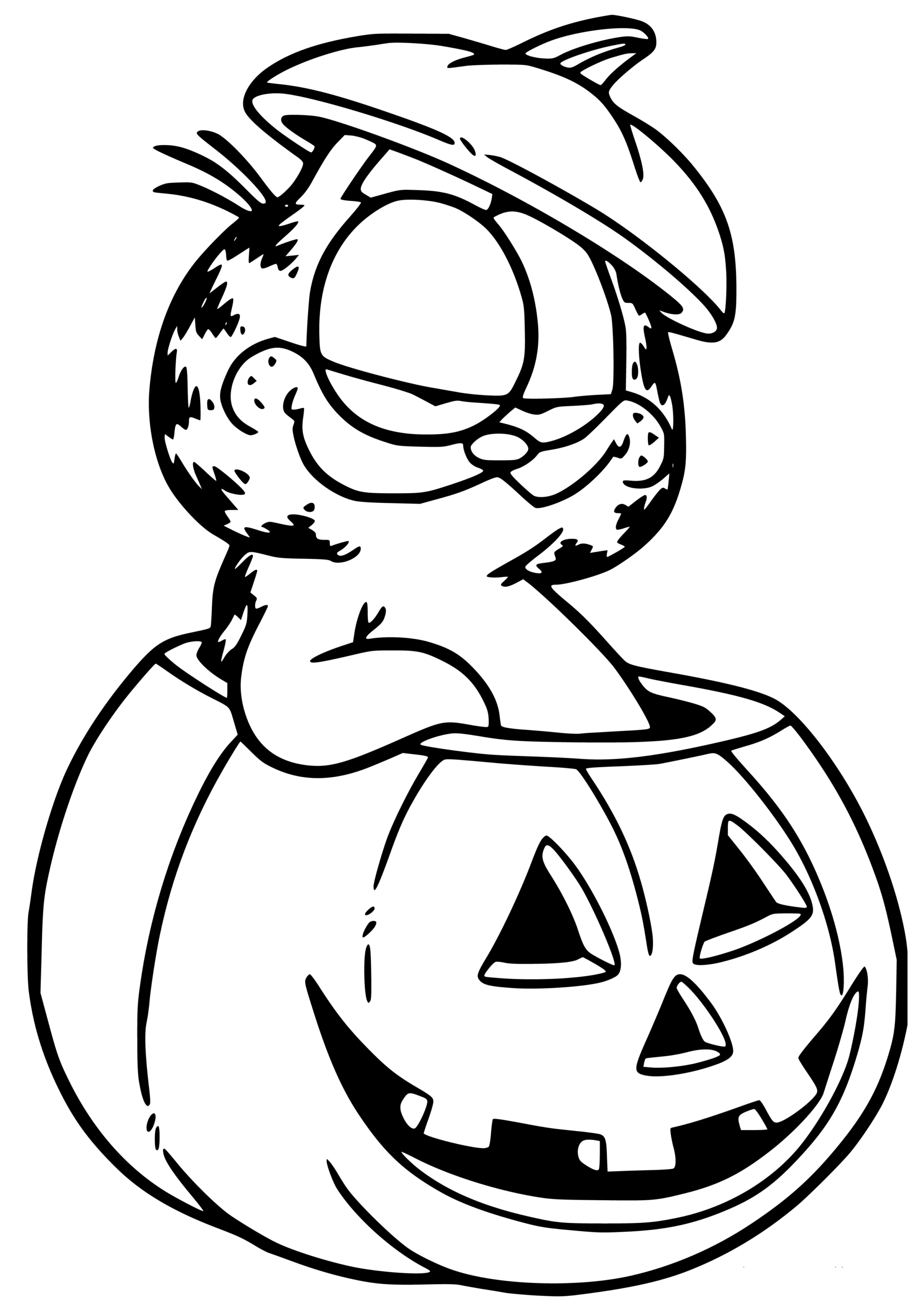 Garfield Coloring Pages 12 Printable Sheets Simple To Draw Easy For Kids ColoringLive