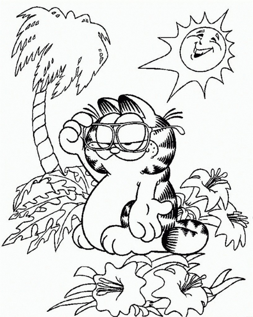 Garfield Halloween Coloring Pages