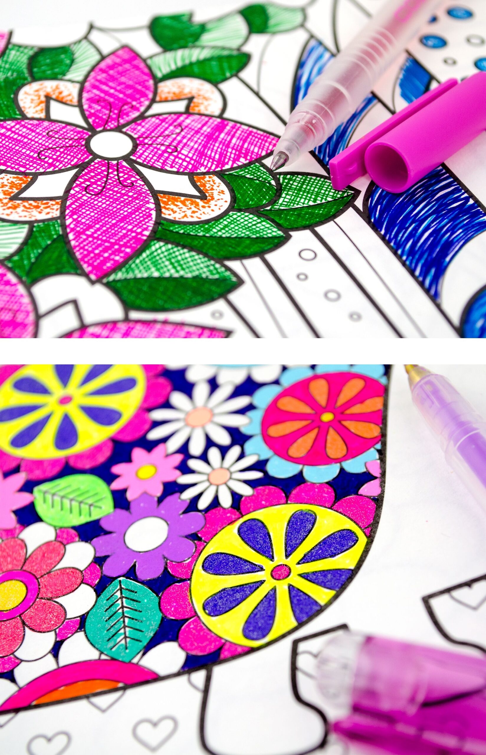 Gel Pens Coloring Pages