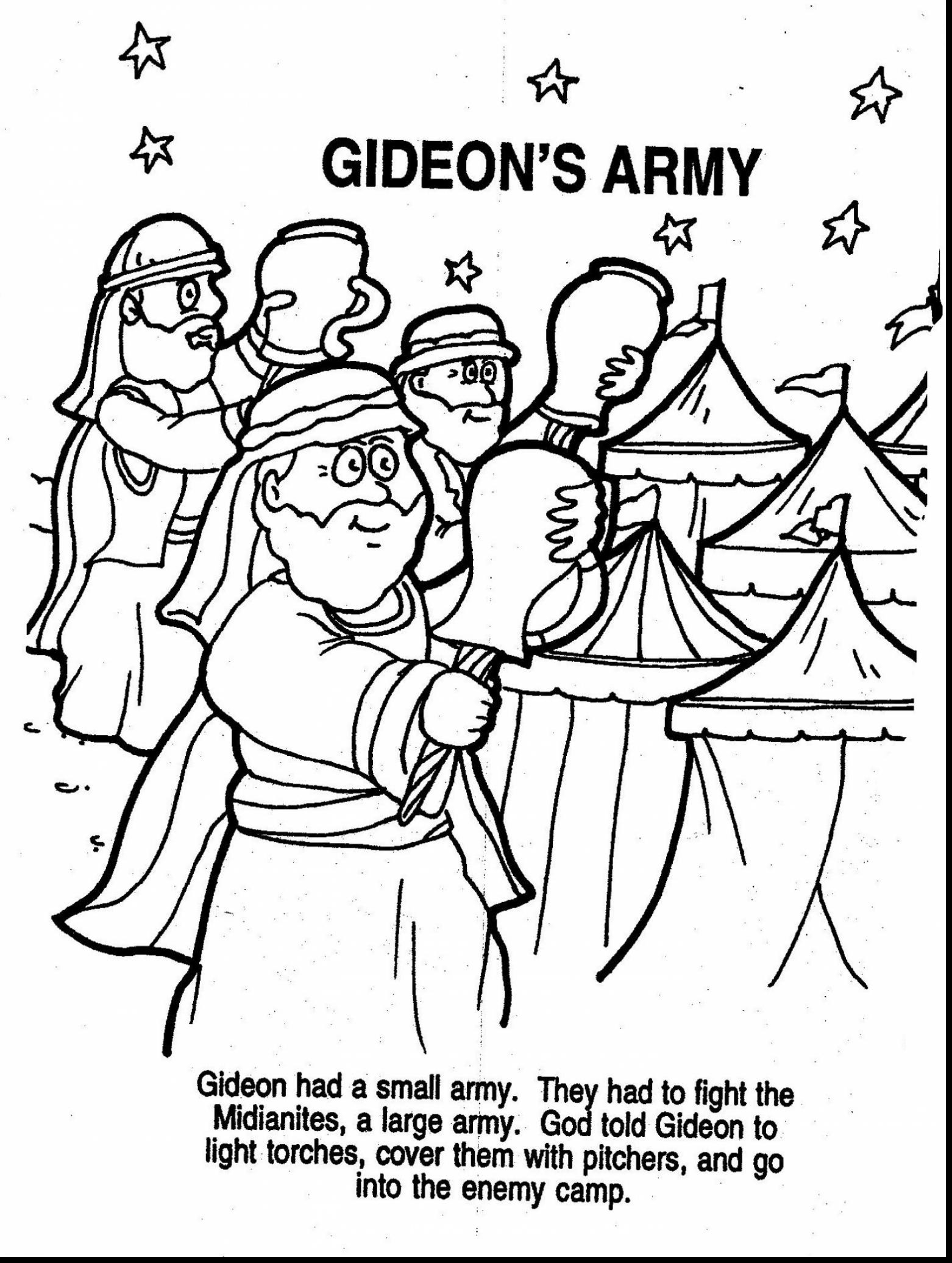 Gideon Coloring Pages Free
