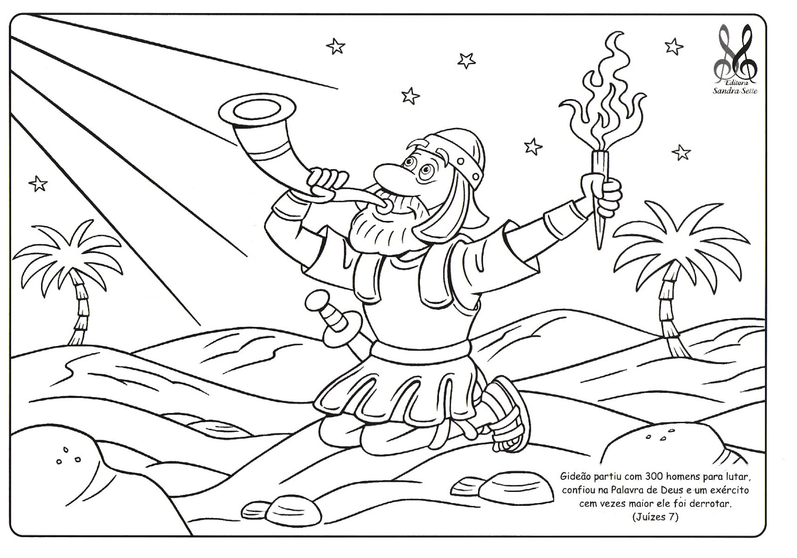 Gideon Bible Coloring Pages Sketch Coloring Page
