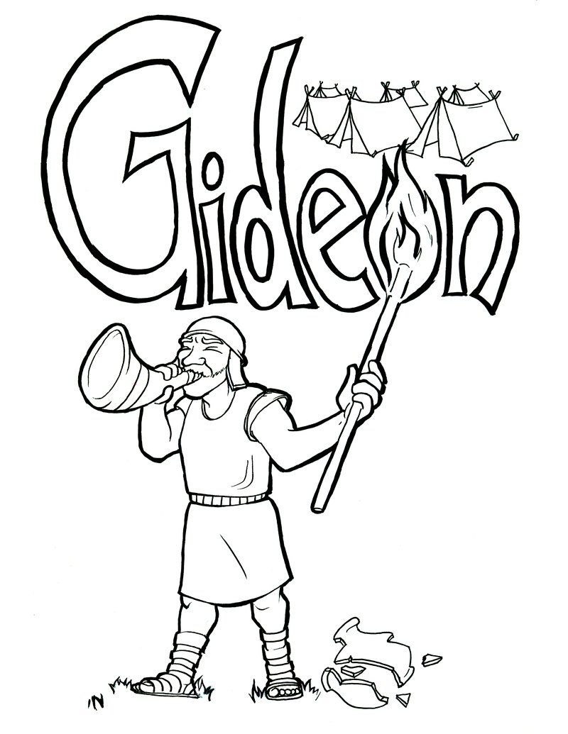 Gideon Bible Story Coloring Pages Coloring Pages