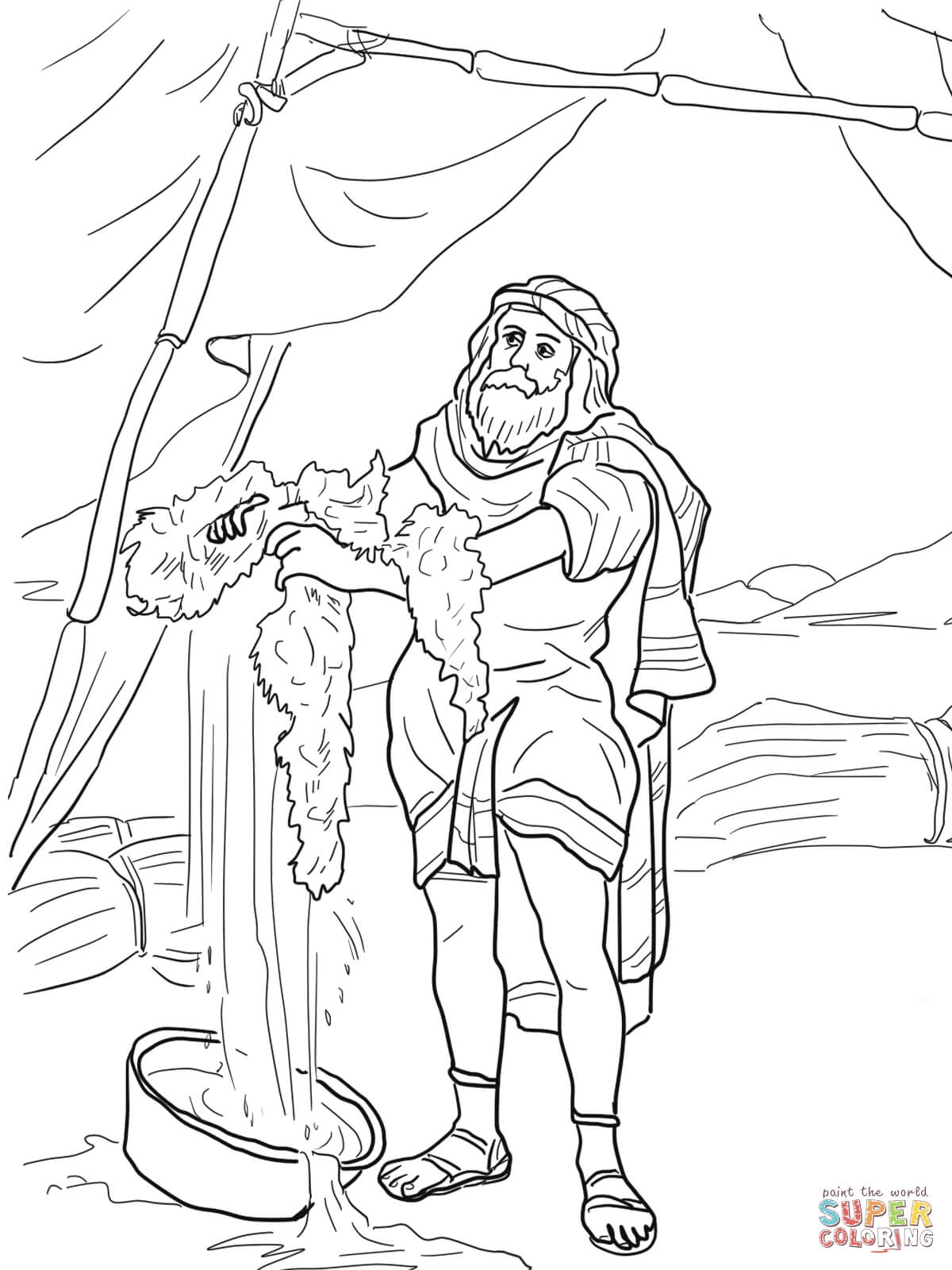 Gideon Coloring Page Free Coloring Home