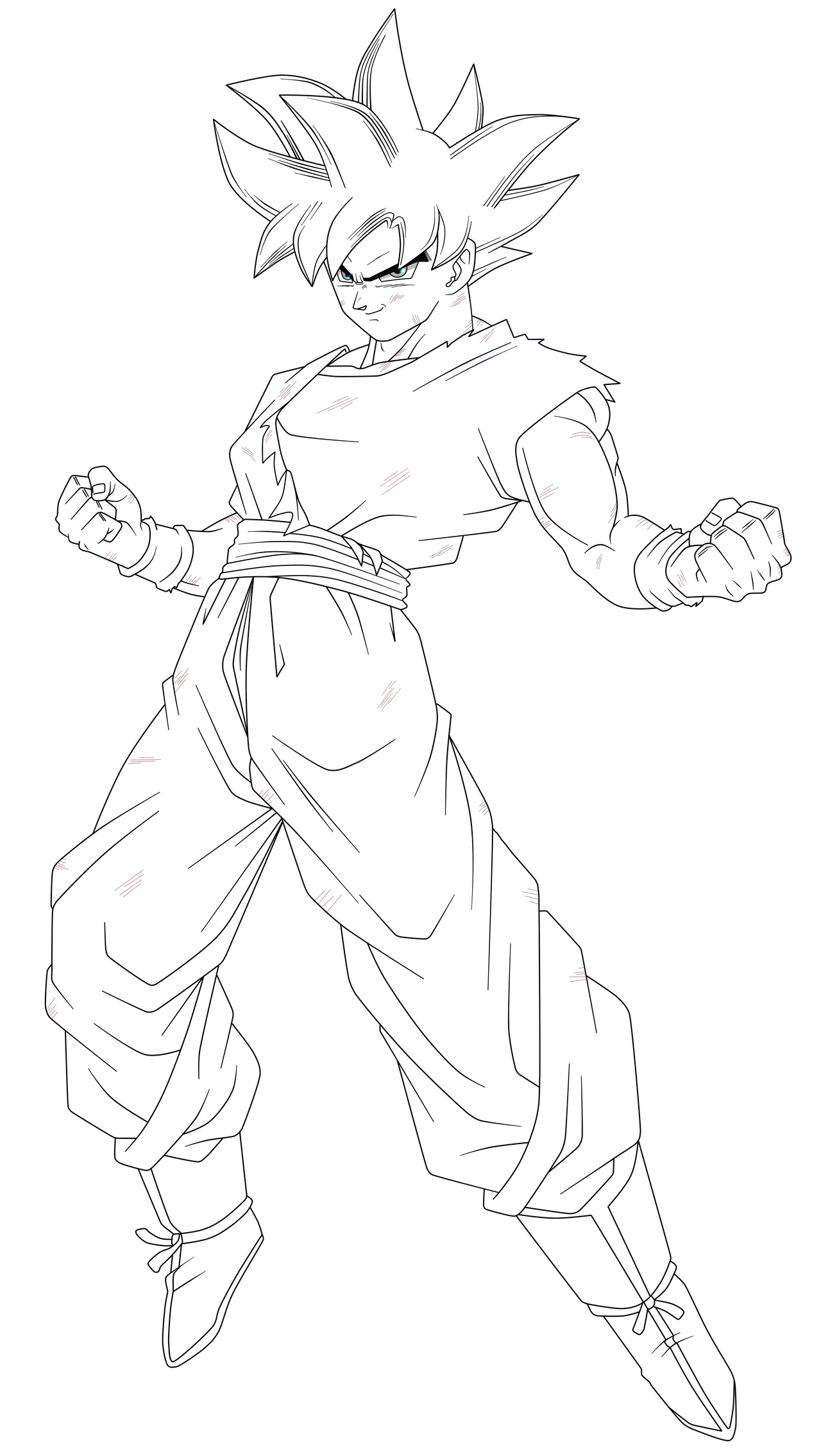 Goku Coloring Pages Ultra Instinct Sangoku Instinto Dominado Vegeta Instinct Dbz Dragonball
