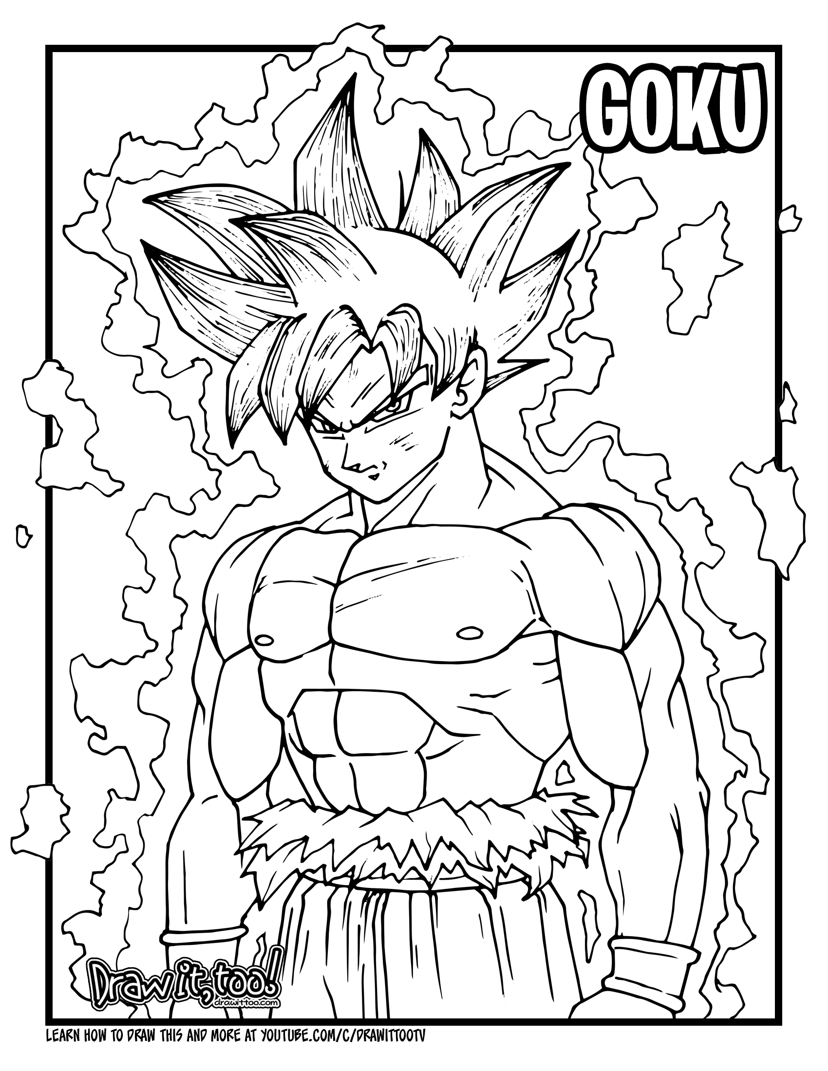 Goku Ultra Instinct Coloring Pages