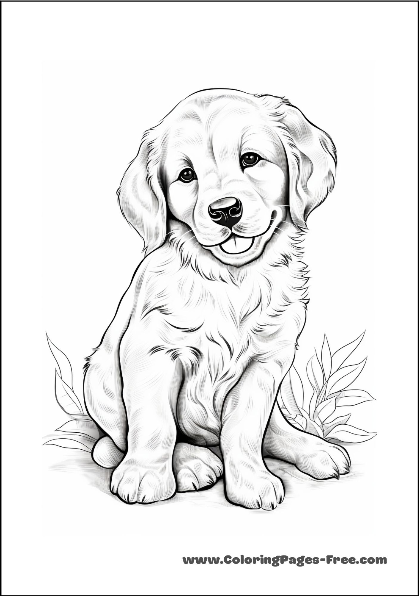 Golden Retriever Coloring Pages 2024 Coloring Pages