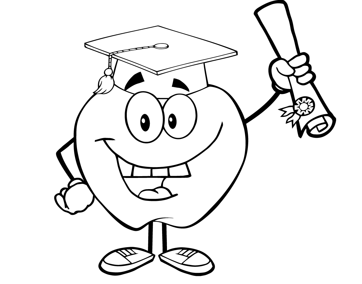 Graduation Coloring Pages Free Printable