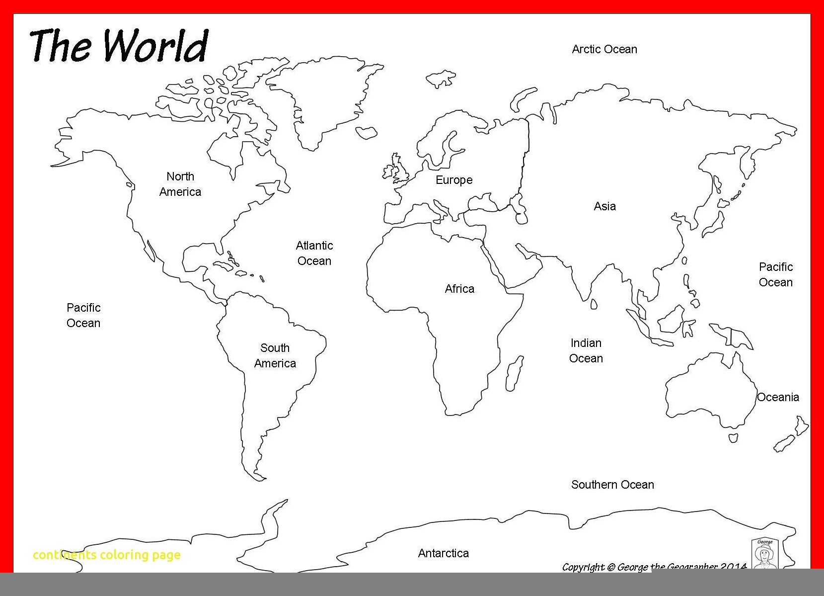 Great Image Of Continents Coloring Page Entitlementtrap