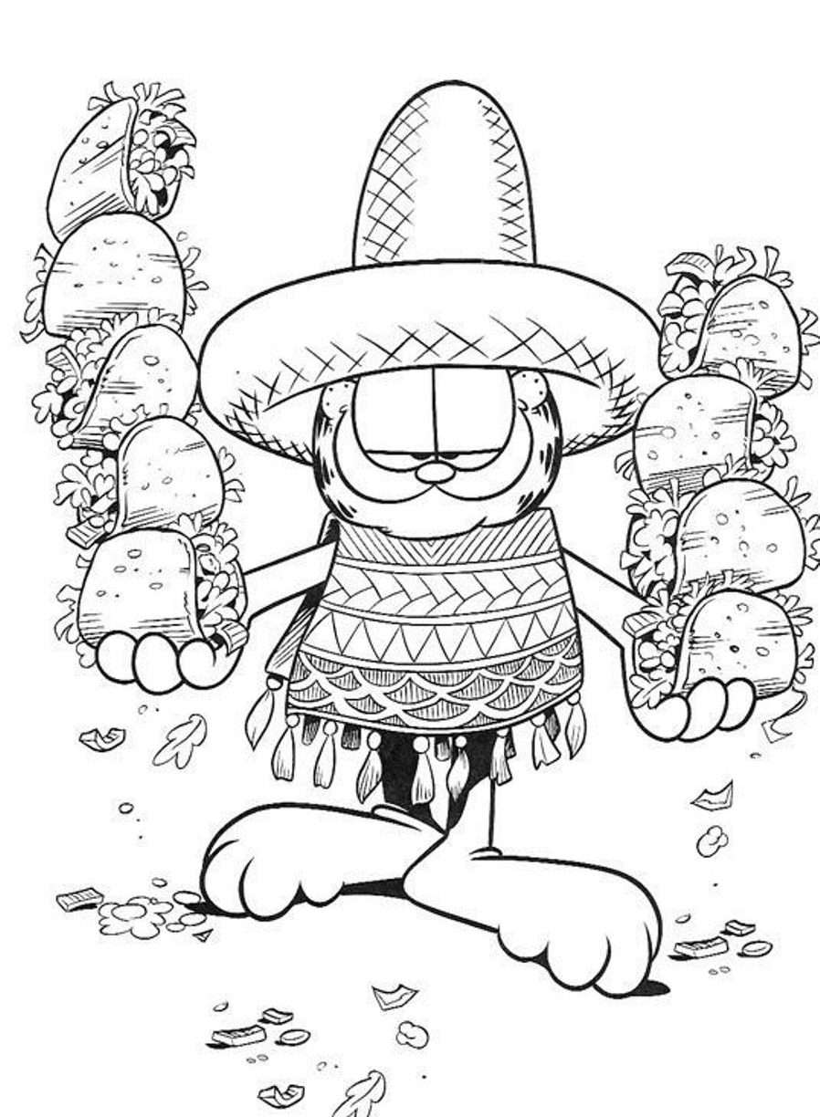 Garfield Halloween Coloring Pages