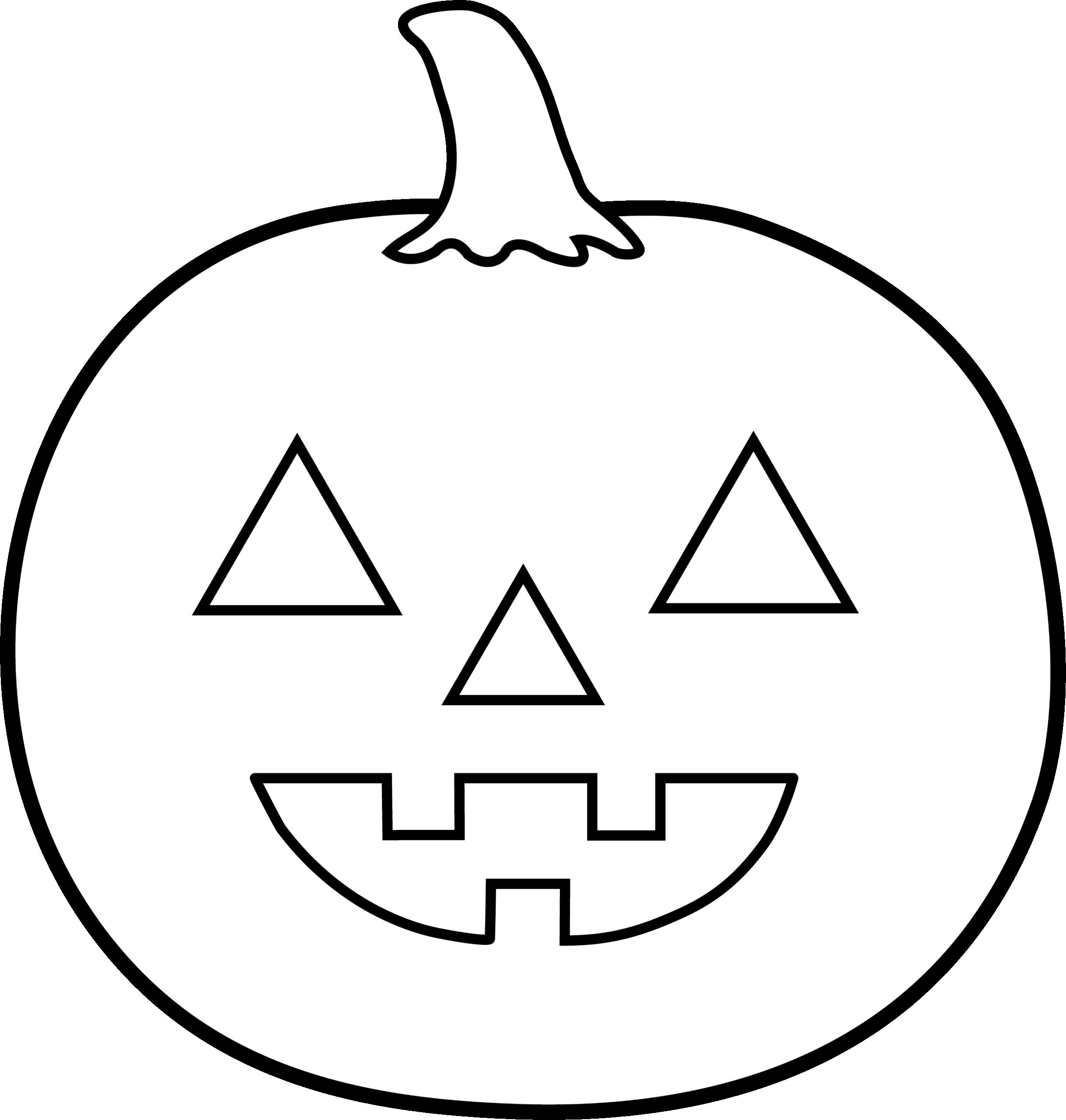 Halloween Jack O Lantern For Coloring Free Clip Art