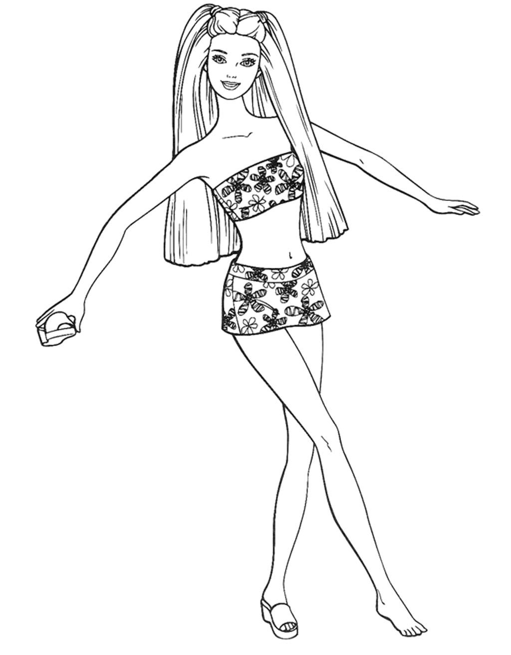 Happy Barbie Doll Coloring Pages For Kids Coloring Pages For Kids Coloring Pages Color