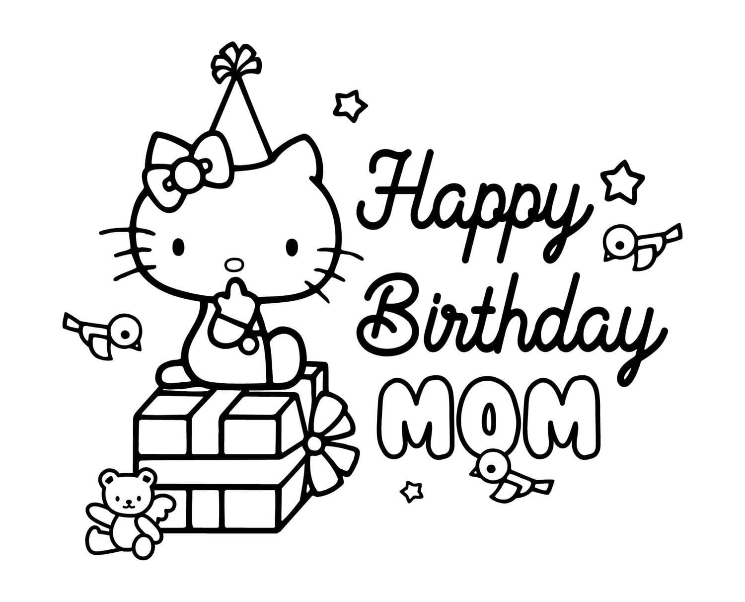 Happy Birthday Mom Coloring Pages