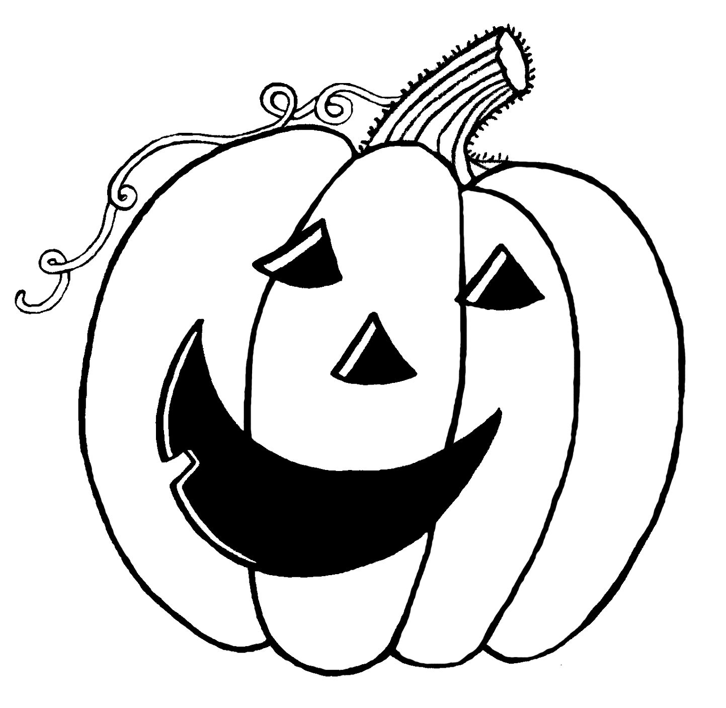 Happy Jack O Lantern Faces Coloring Home