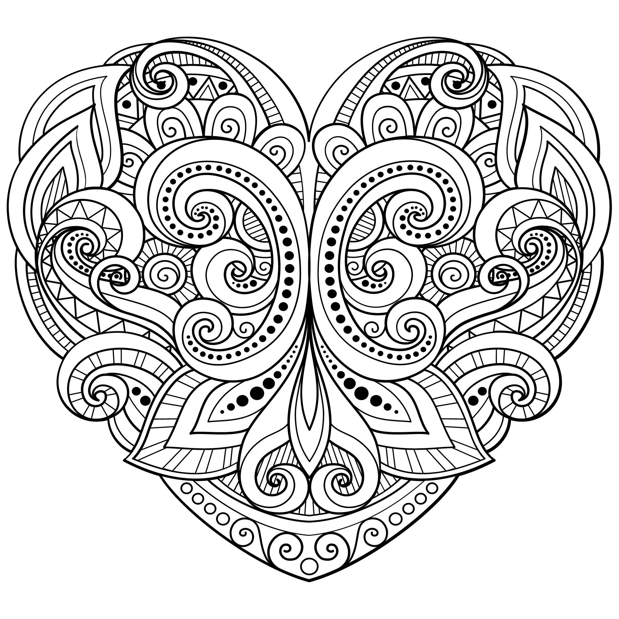 Hearts Coloring Pages For Adults Best Coloring Pages For Kids