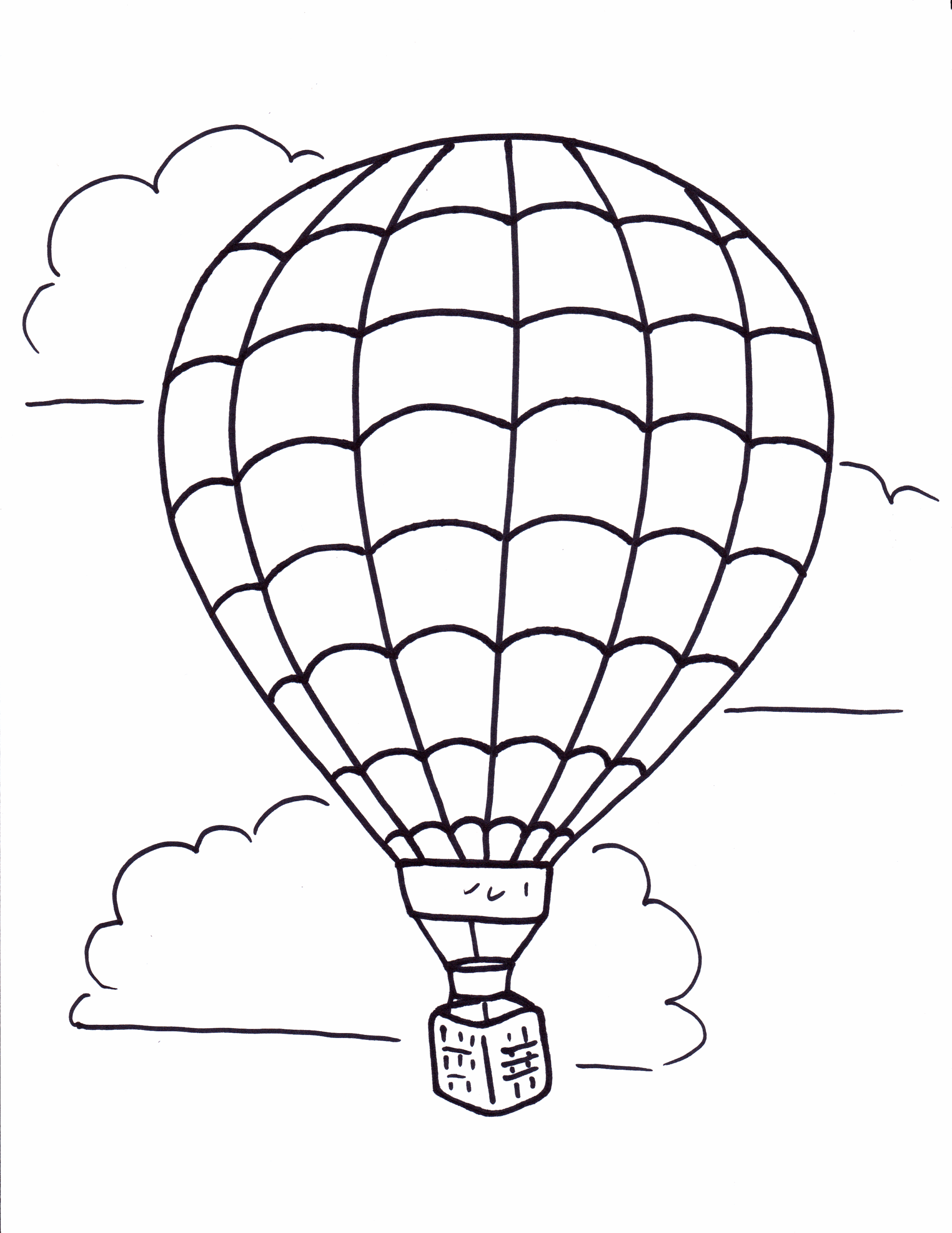 Hot Air Balloon Coloring Pages Free Large Images Hot Air Balloon Clipart Hot Air Balloon