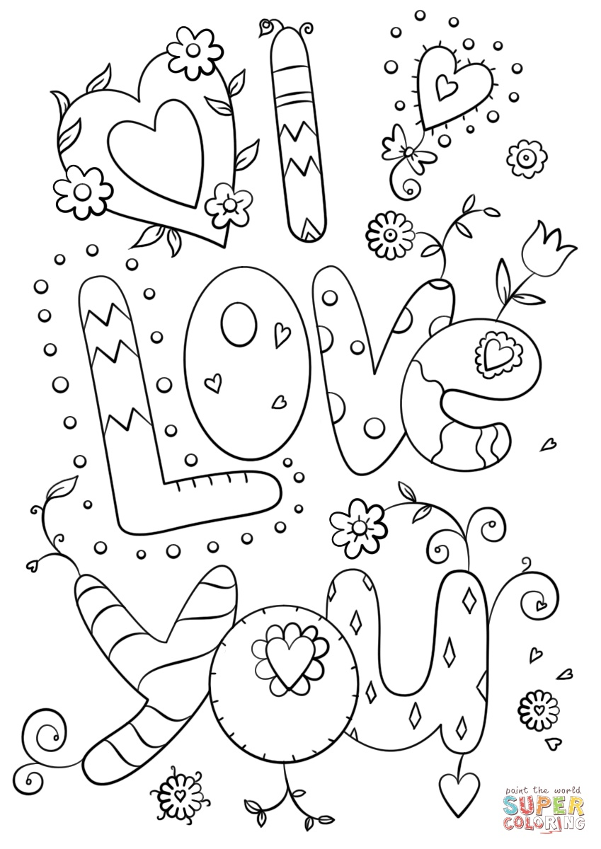 I Love You Coloring Pages For Adults At GetColorings Free Printable Colorings Pages To