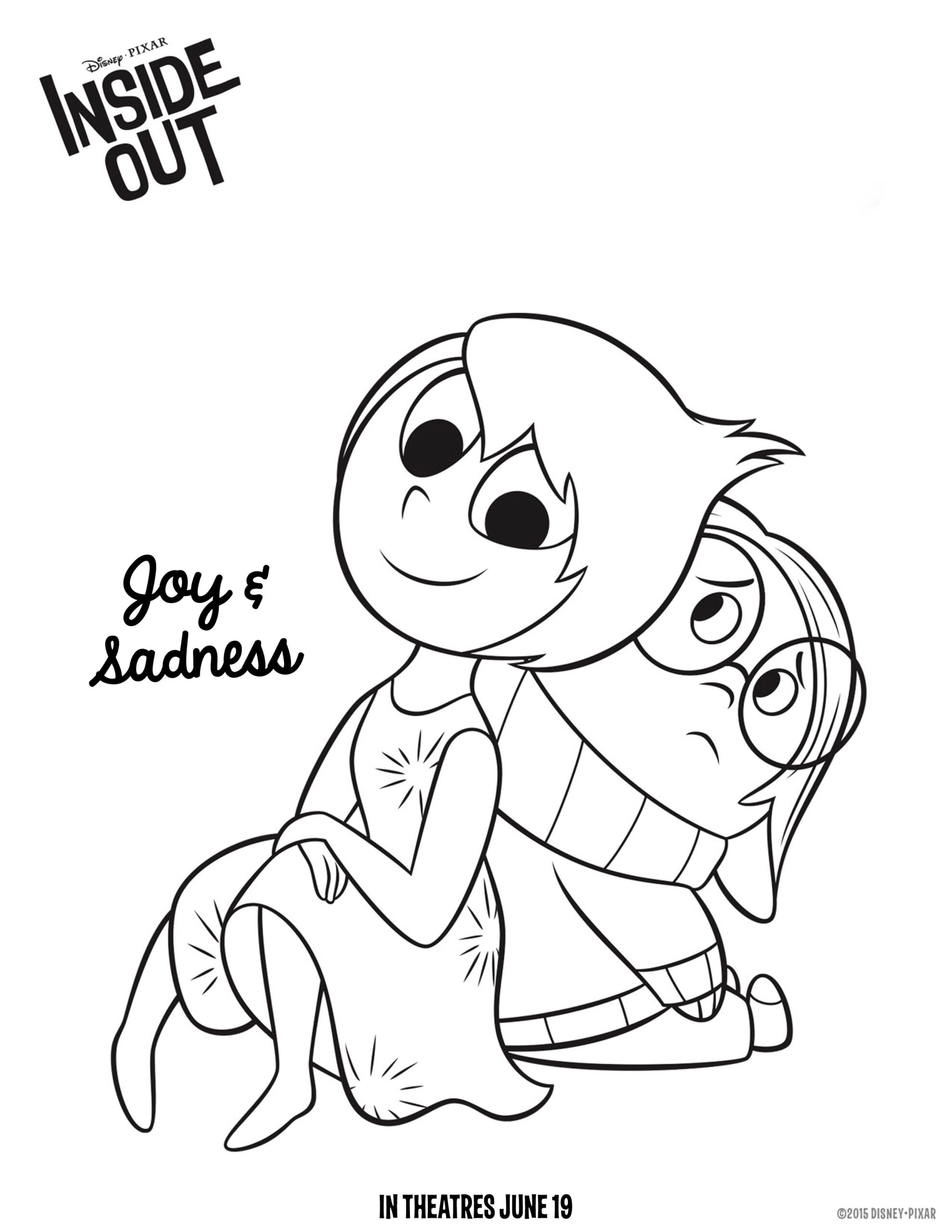Inside Out Characters Coloring Pages