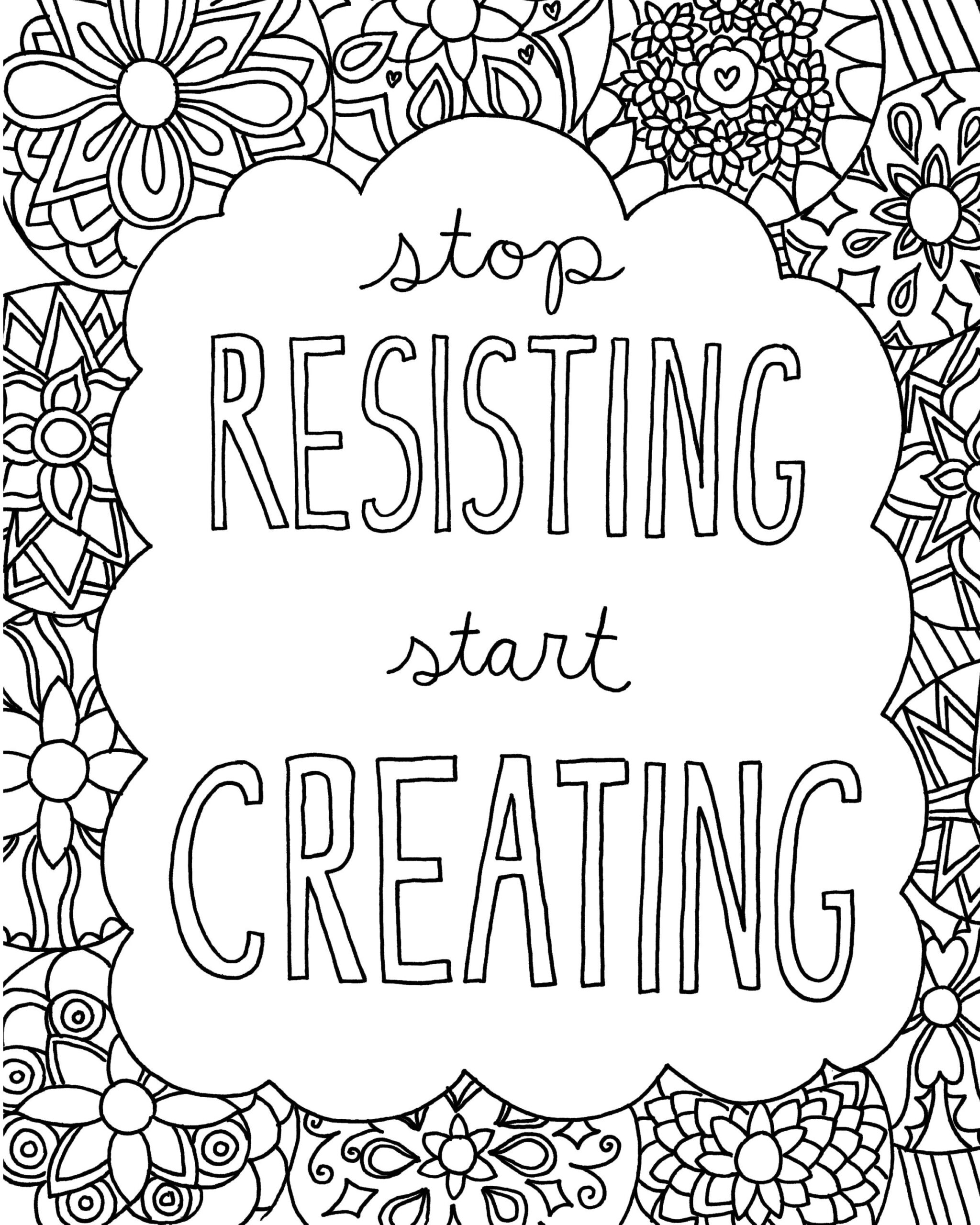 Quote Coloring Pages Pdf