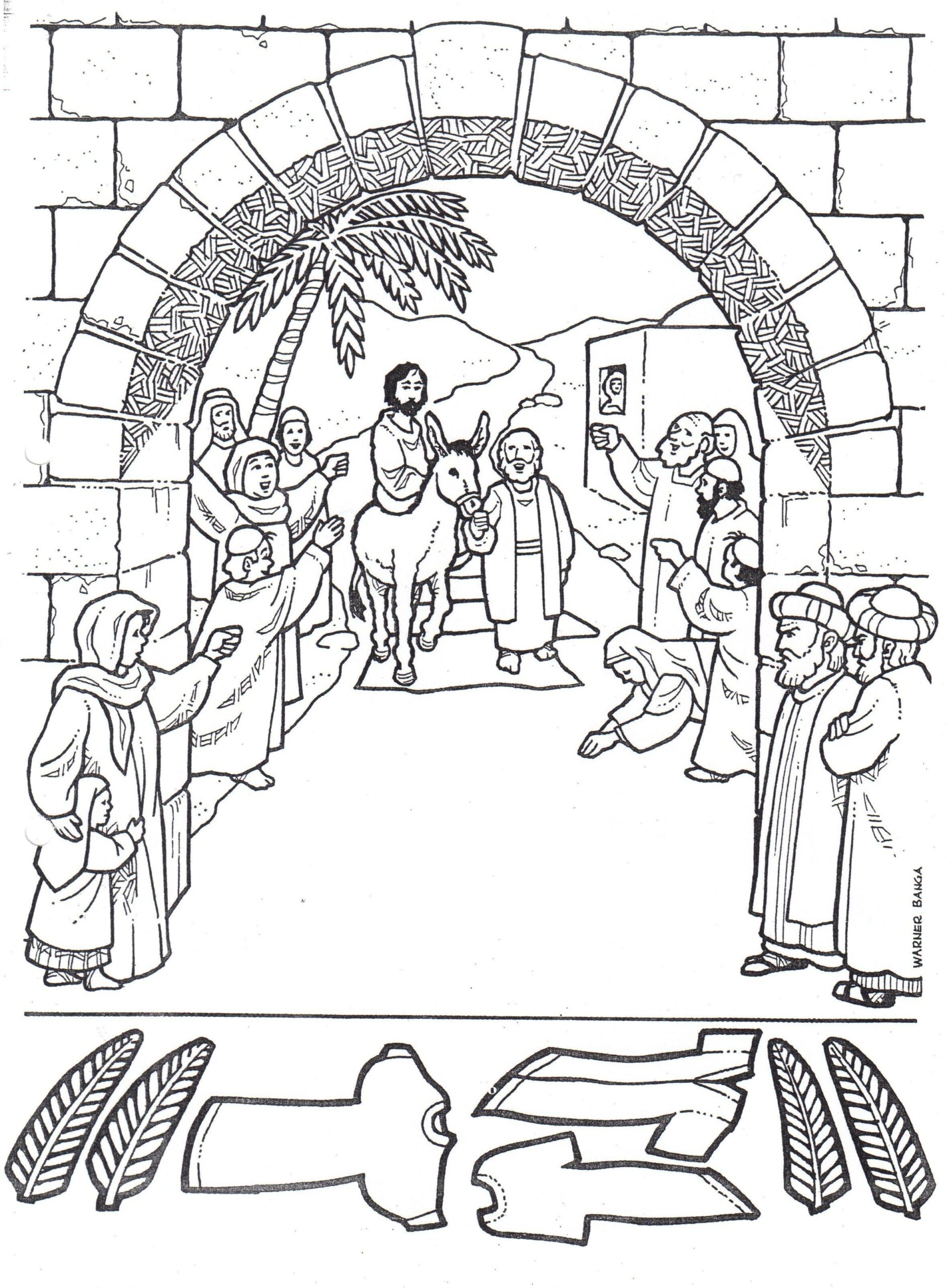 Triumphal Entry Coloring Page