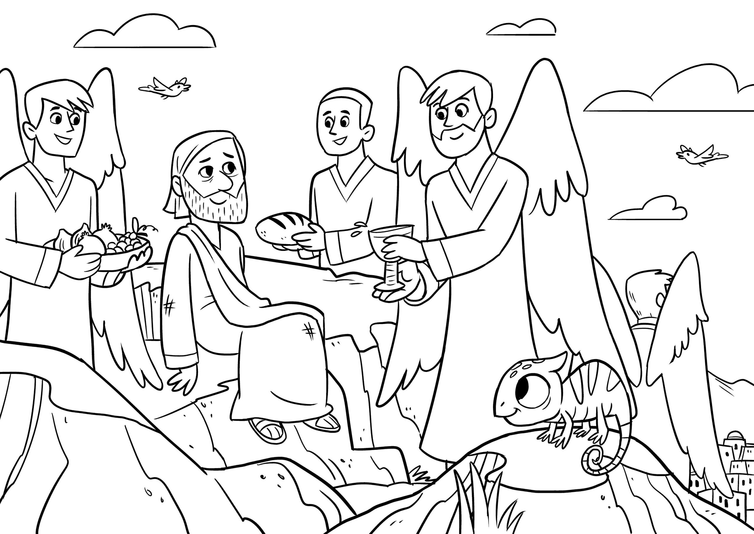 Jesus Temptation Coloring Page At GetColorings Free Printable Colorings Pages To Print And