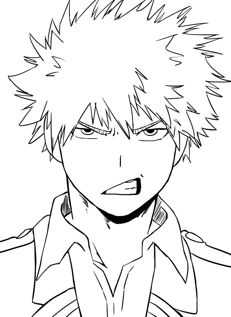 Katsuki Bakugo 3 Coloring Page Anime Coloring Pages