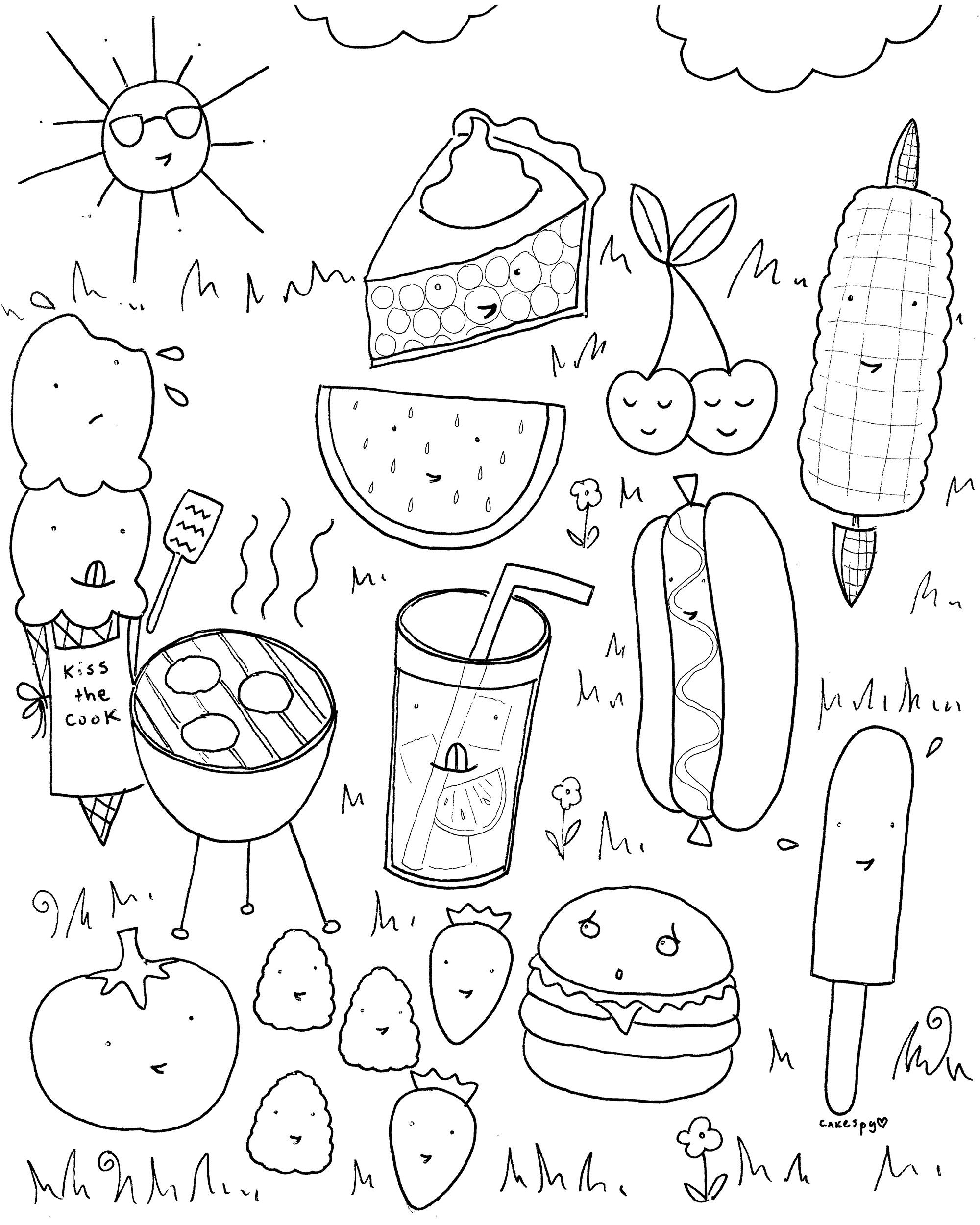 Food Color Pages
