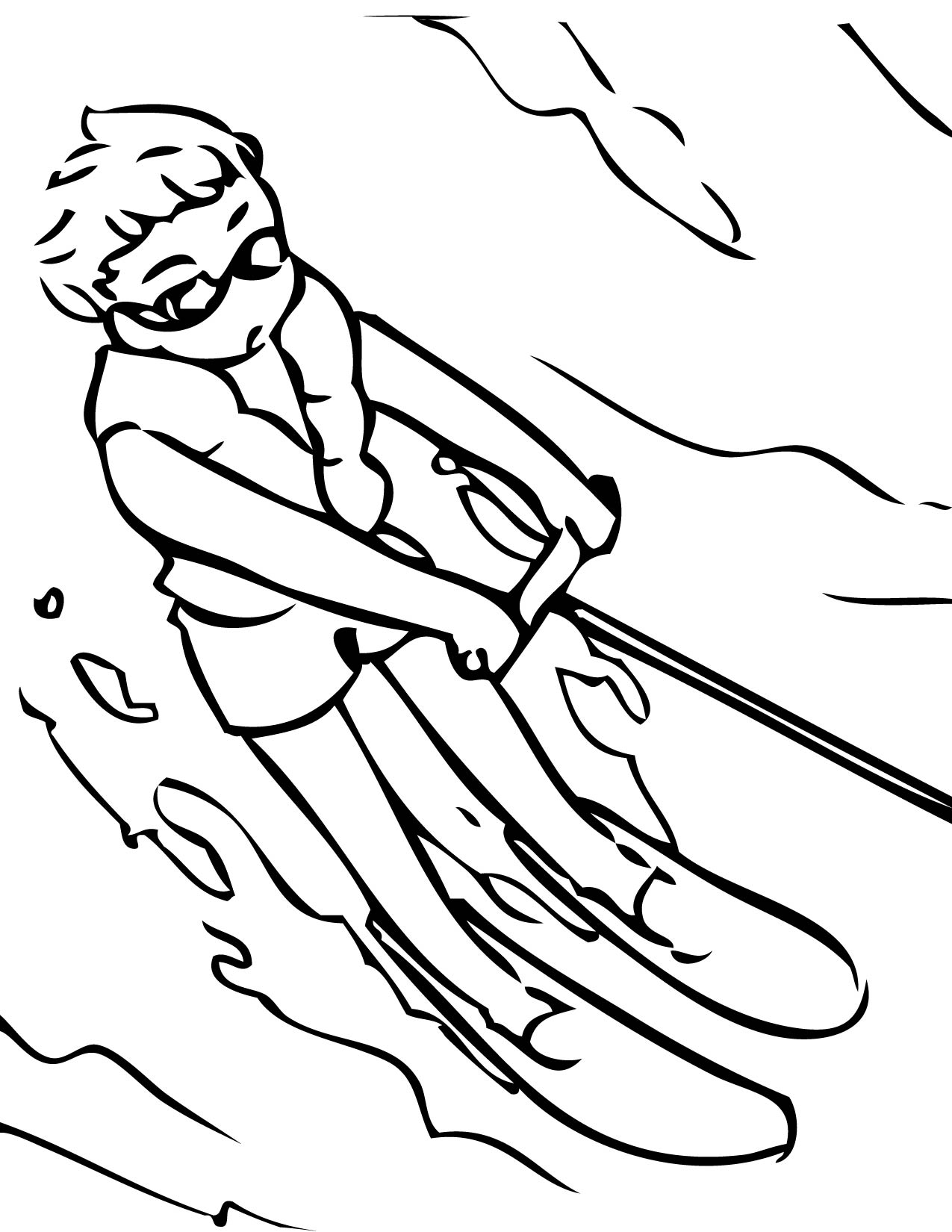 Kids N Fun 9 Coloring Pages Of Water Skiing