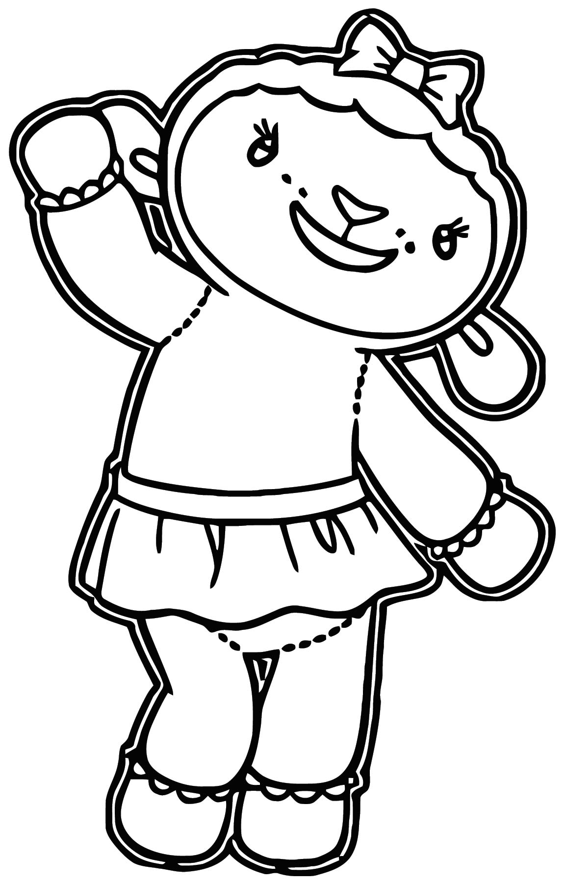 Lambie Cartoon Coloring Page Wecoloringpage