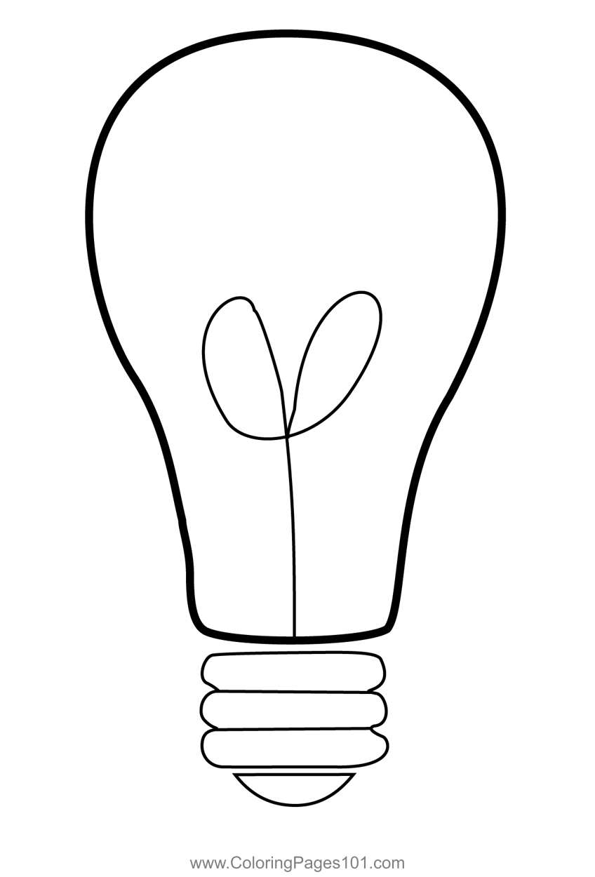 Light Bulb 1 Coloring Page For Kids Free Lamps Printable Coloring Pages Online For Kids