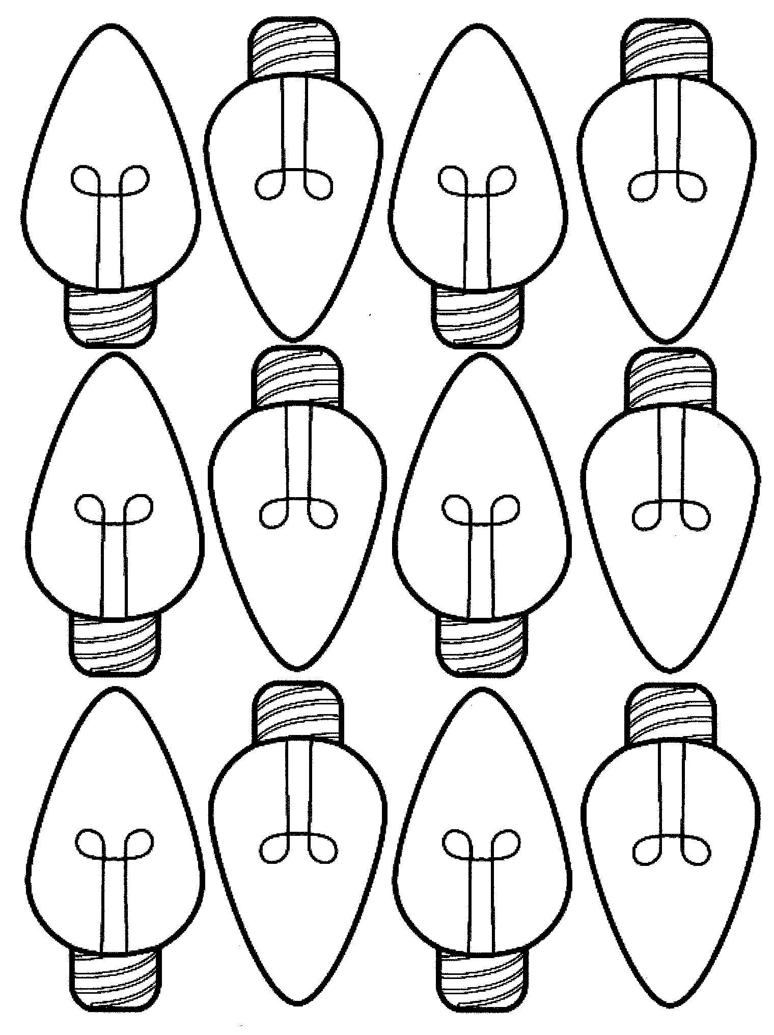 Light Bulb Printable Coloring Pages