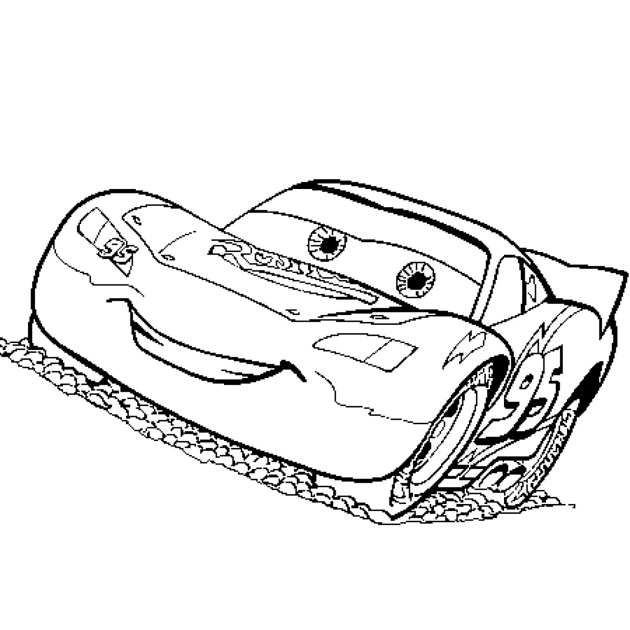 Lightning McQueen To Color Cars Coloring Pages For Kids