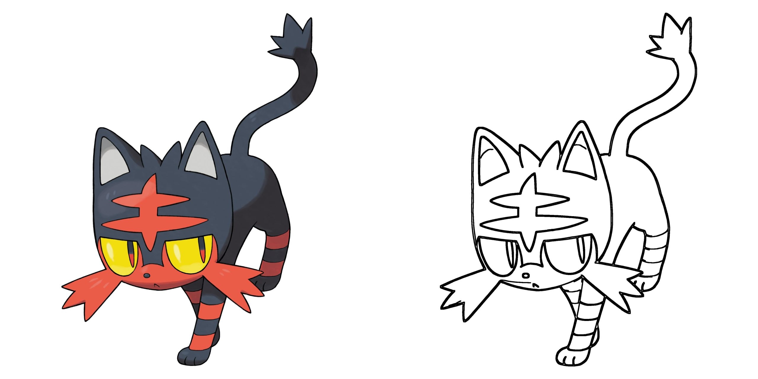 Litten Coloring Page Print IdeaShortcut