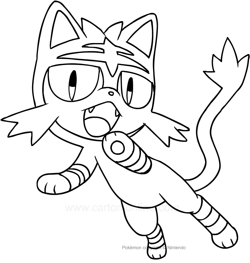 Litten Coloring Sheet Coloring Pages