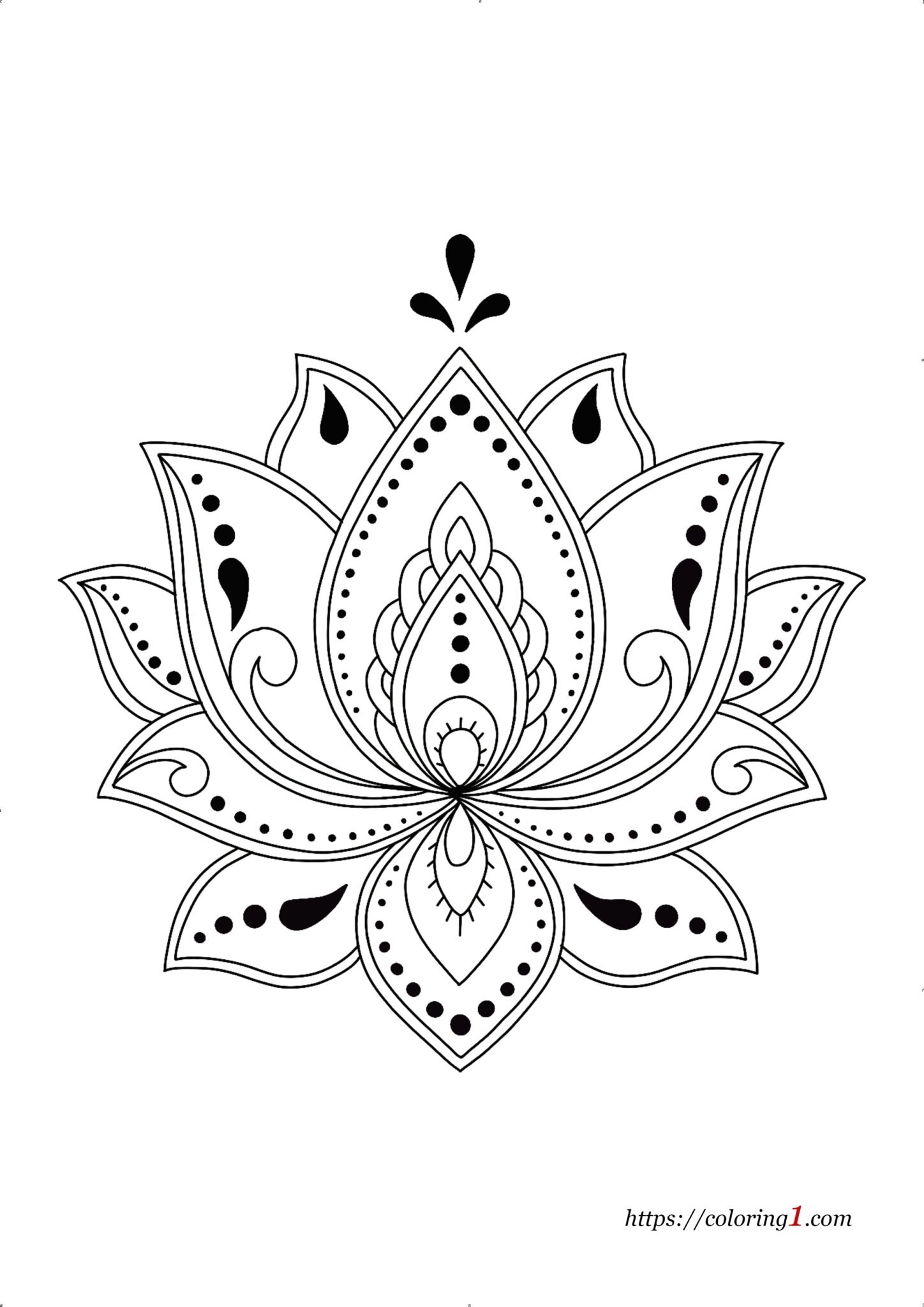 Lotus Flower Mandala Coloring Pages 2 Free Coloring Sheets 2021