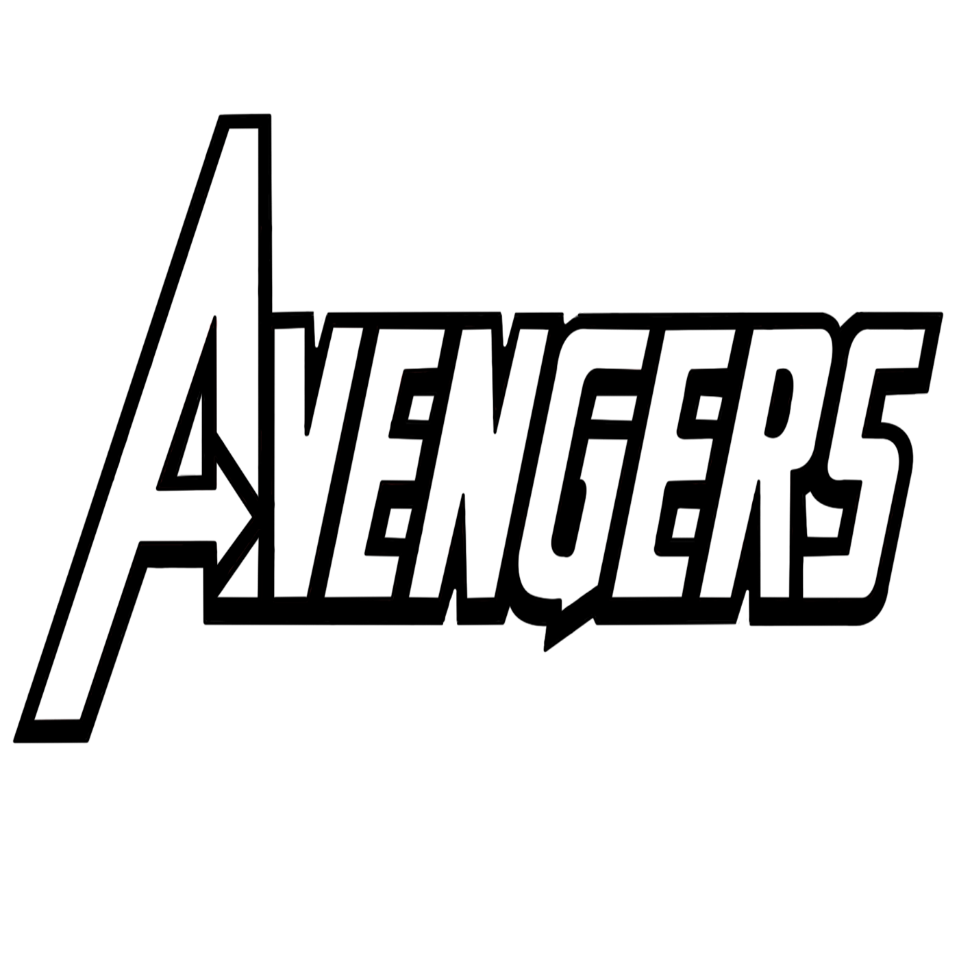 M Avengers Logo Coloring Coloring Pages